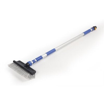 Flow Through Wash Brush - w / Push Button Handle