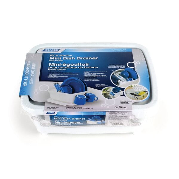 Mini Dish Drainer & Tray, White (Eng/Fr)